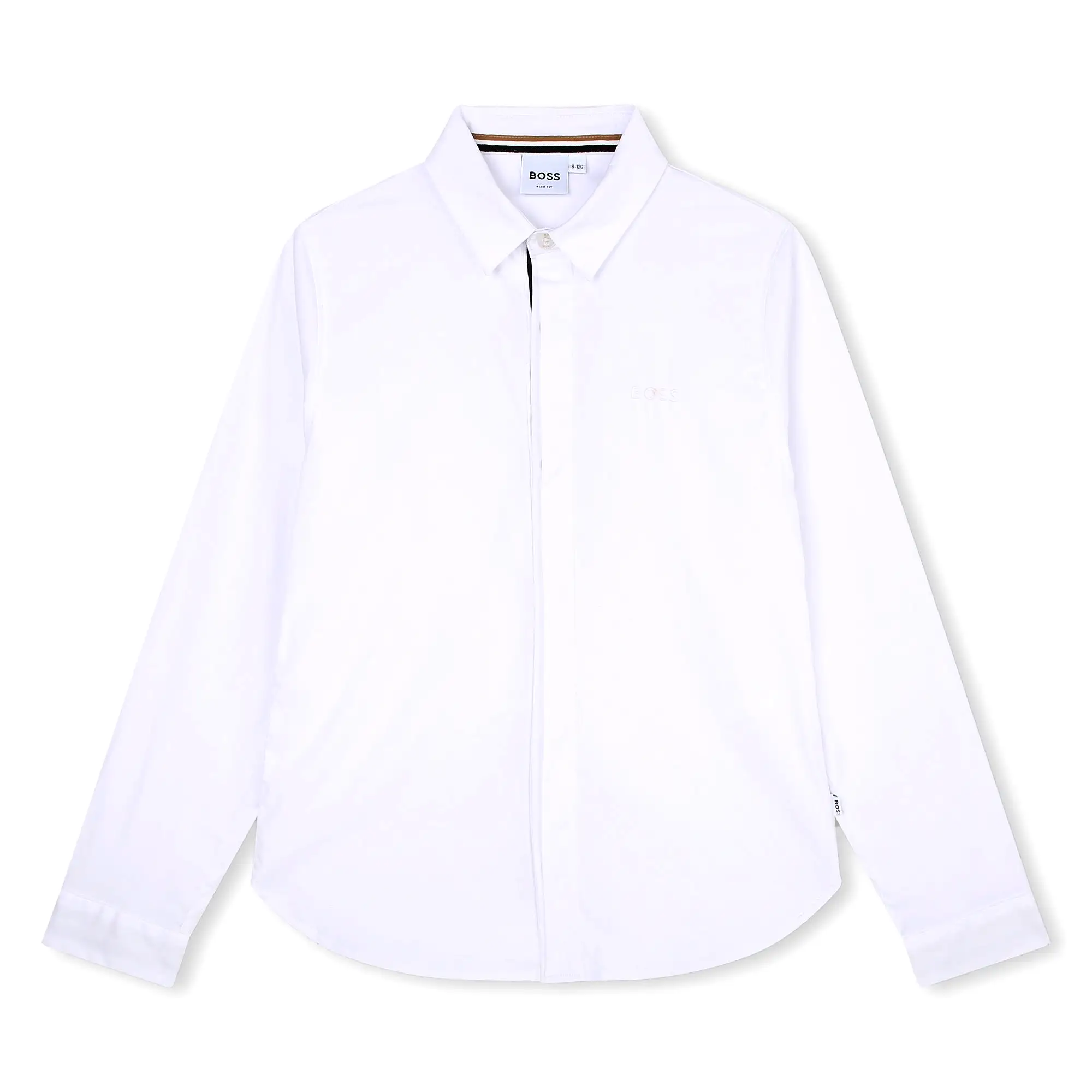 Hugo Boss Boys White Dress Shirt_J25Q03-10P