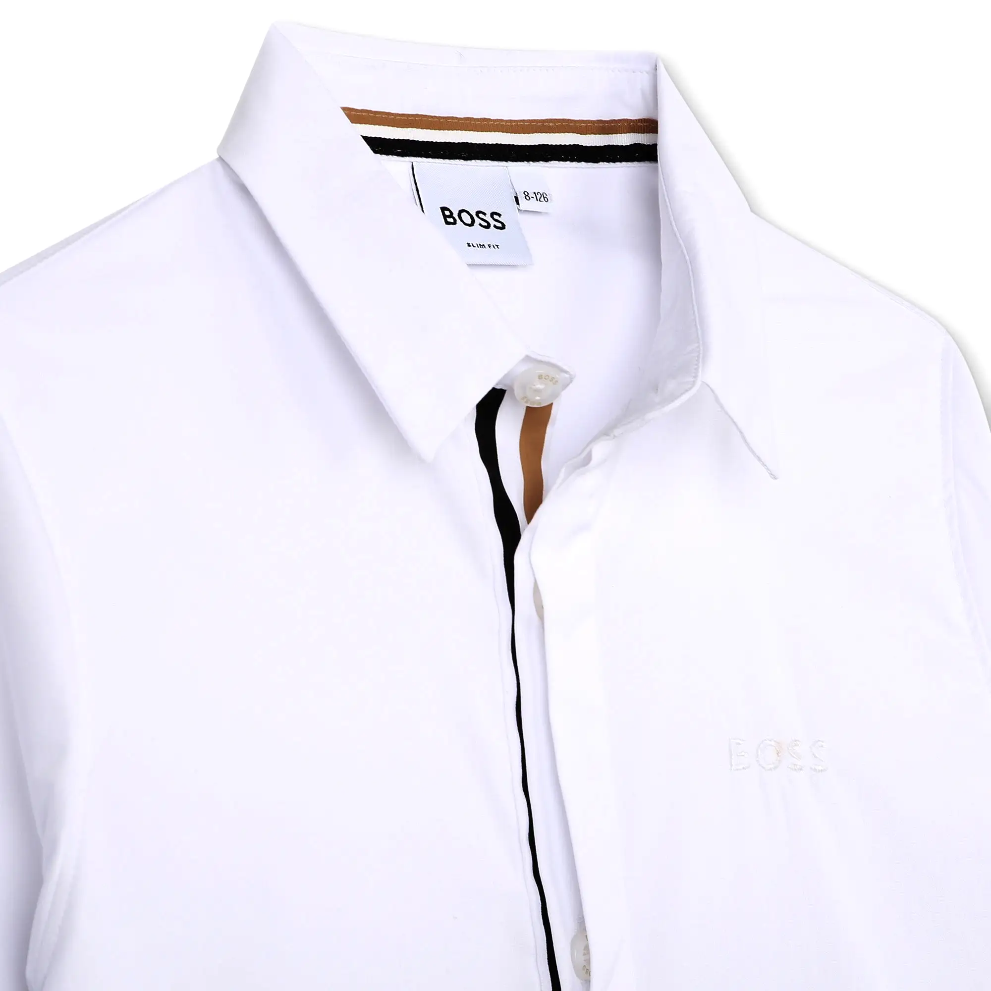 Hugo Boss Boys White Dress Shirt_J25Q03-10P