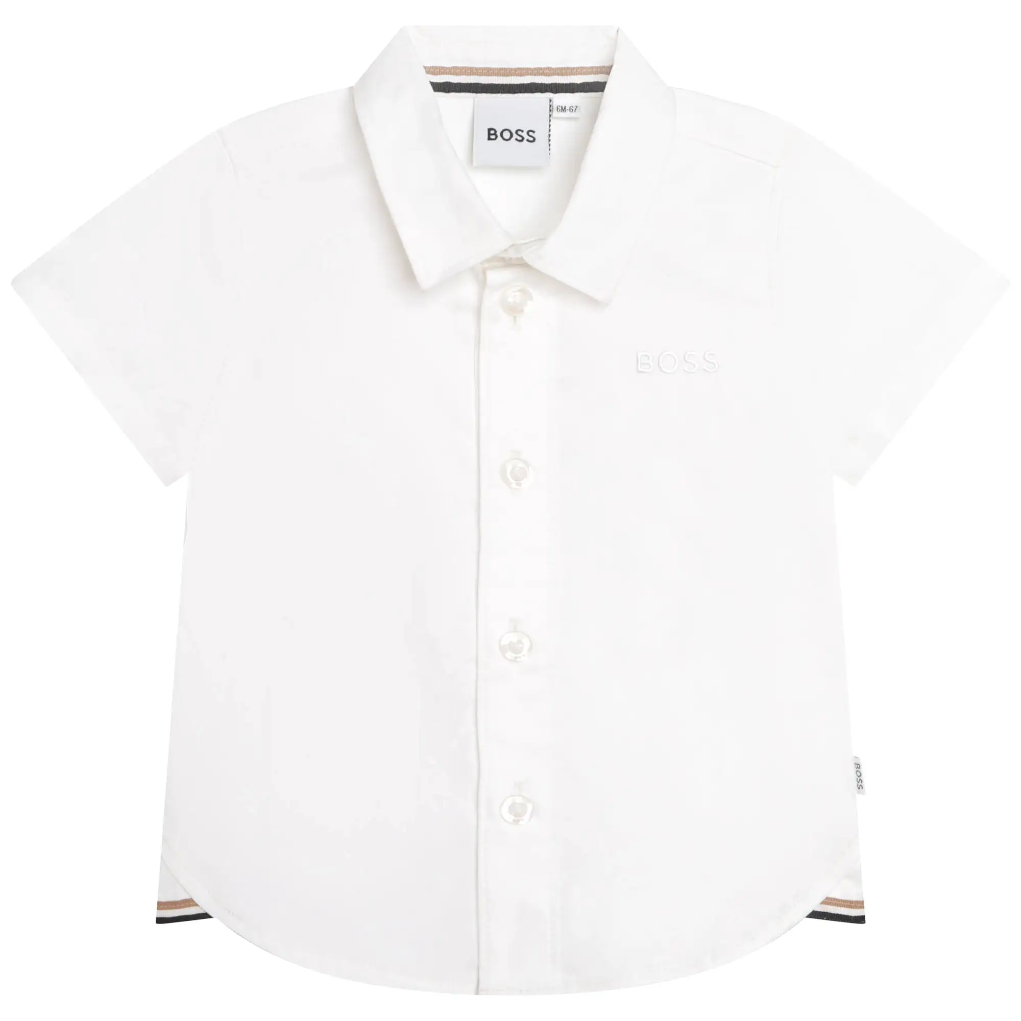 Hugo Boss Toddler Short Sleeve Dress Shirt_White J05982-10P