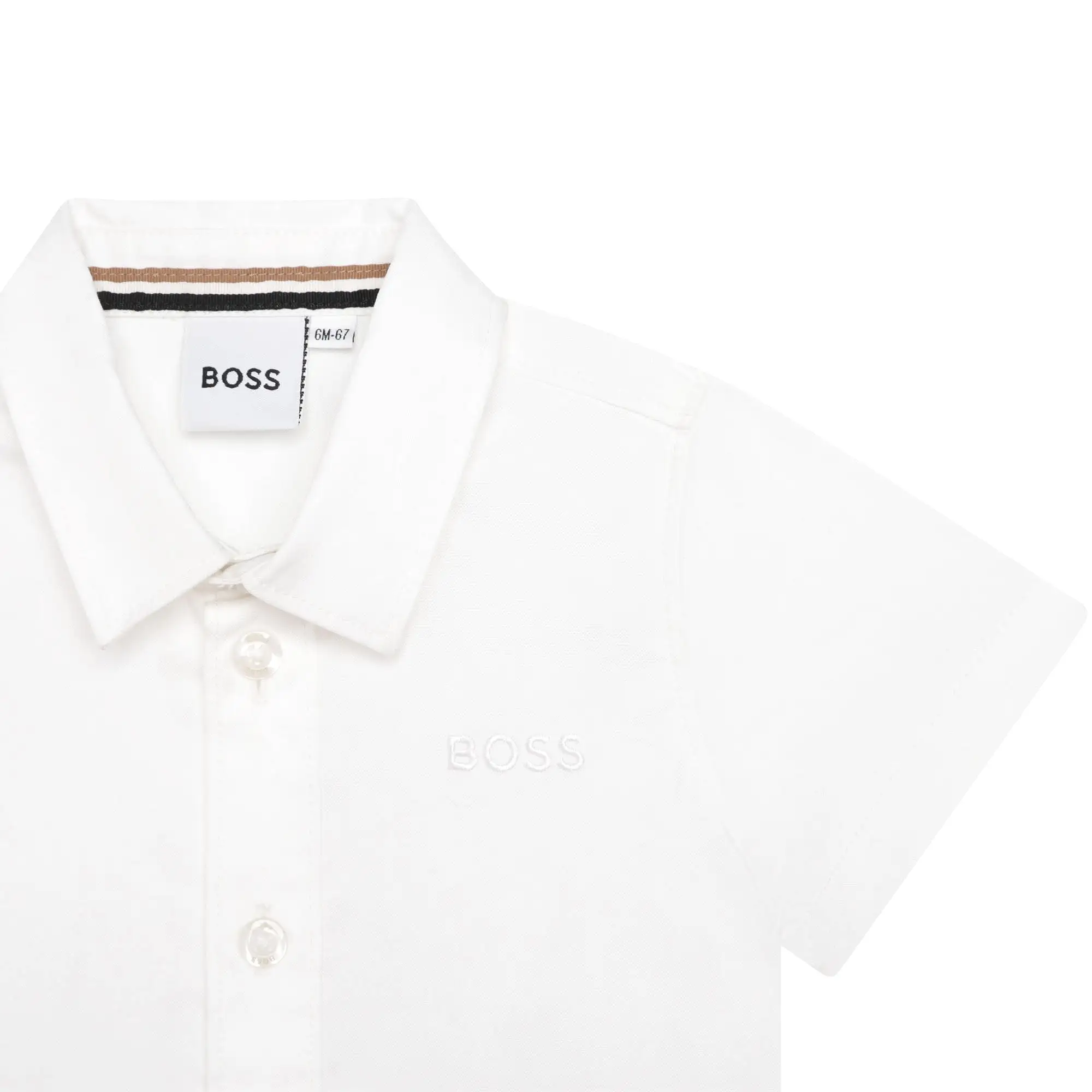 Hugo Boss Toddler Short Sleeve Dress Shirt_White J05982-10P