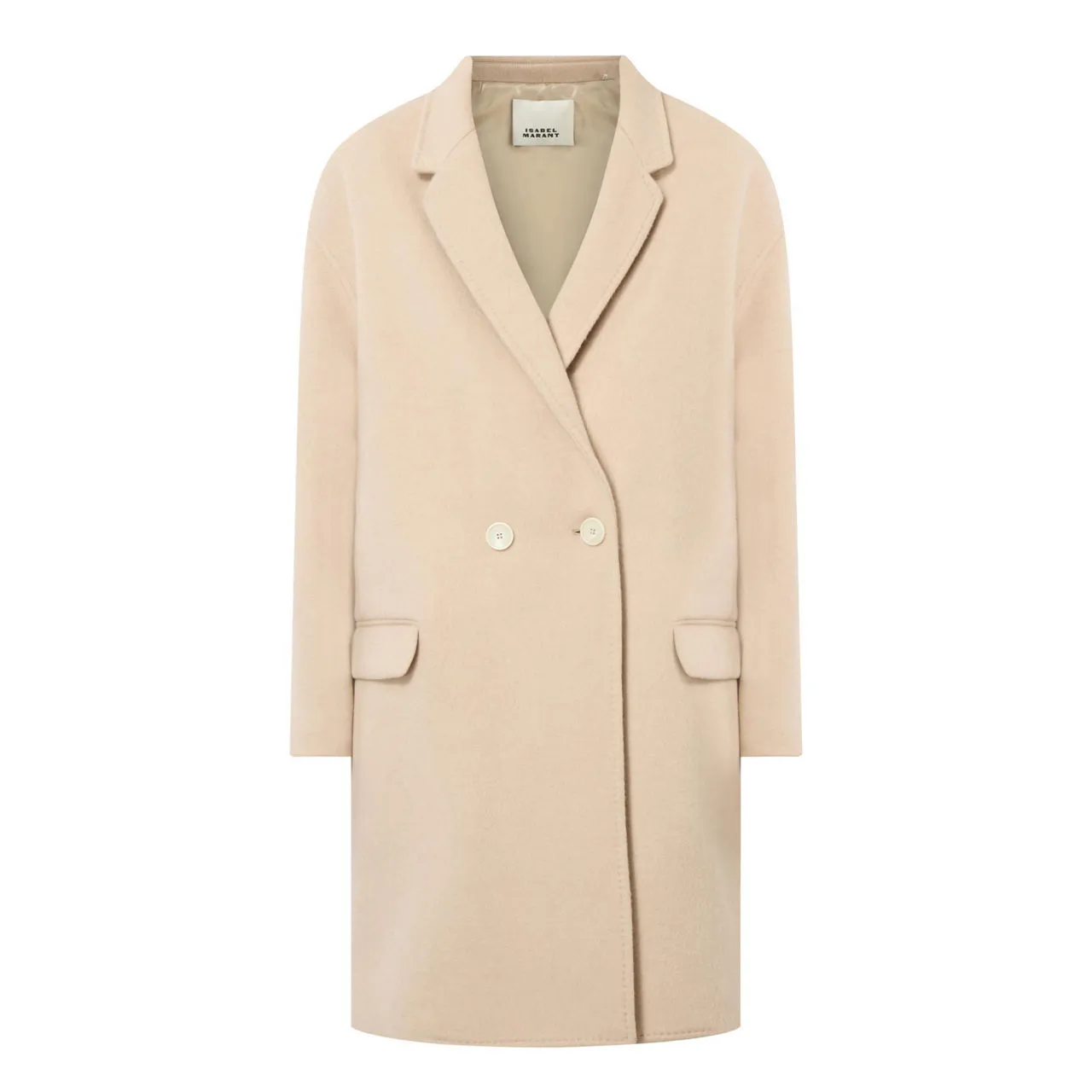 ISABEL MARANT Efegozi Double-Breasted Coat - Beige