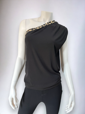 Itanya Top - Leopard/Black