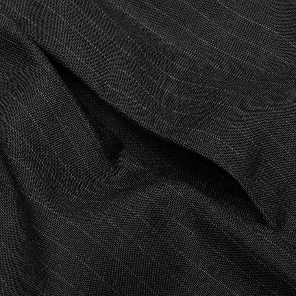 Japanese Wool Field Short - Black Pinstripe