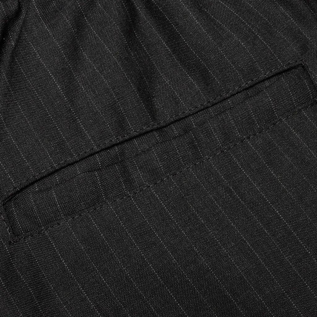 Japanese Wool Field Short - Black Pinstripe