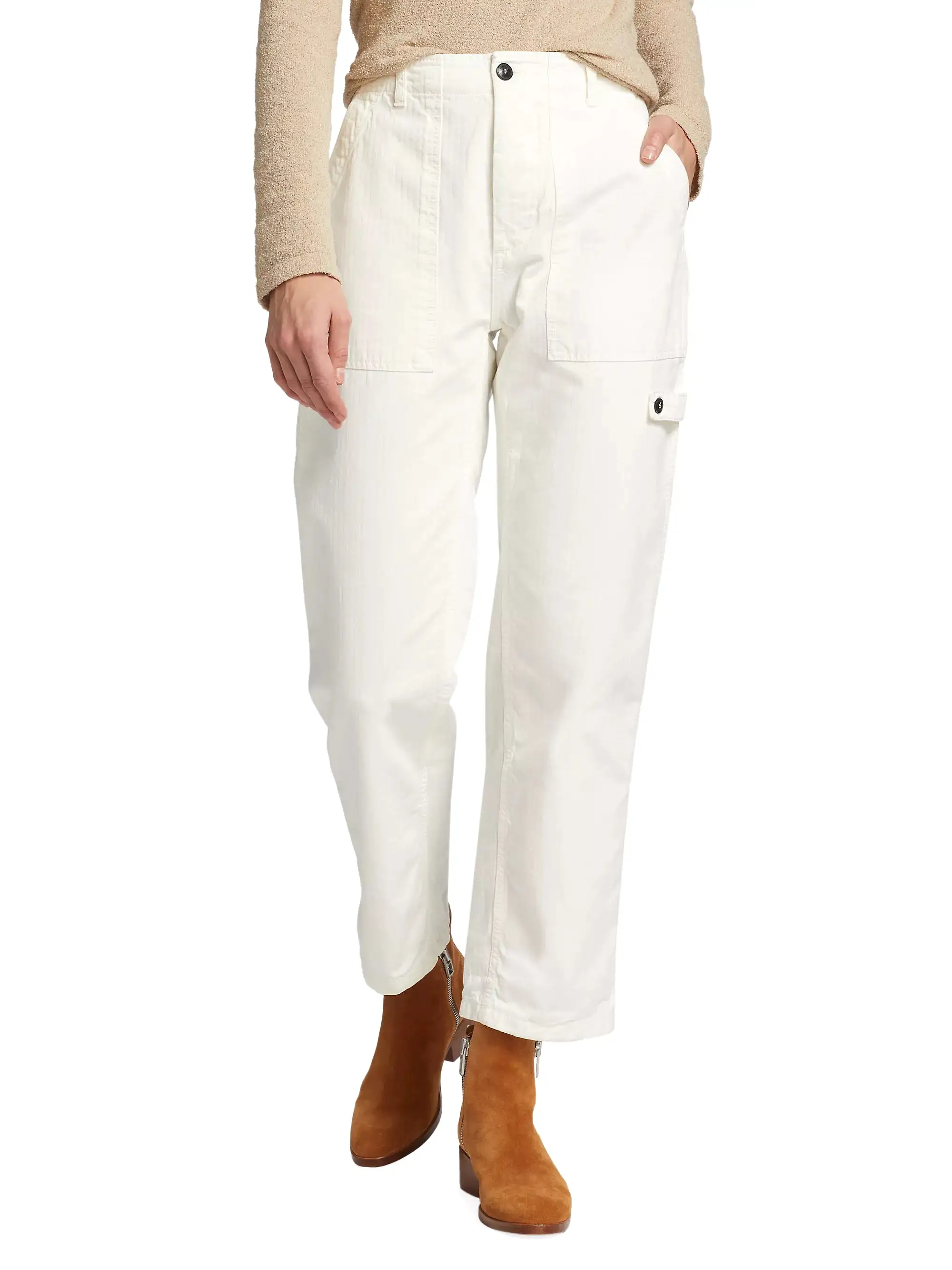 Jerry Fatigue Pants - White