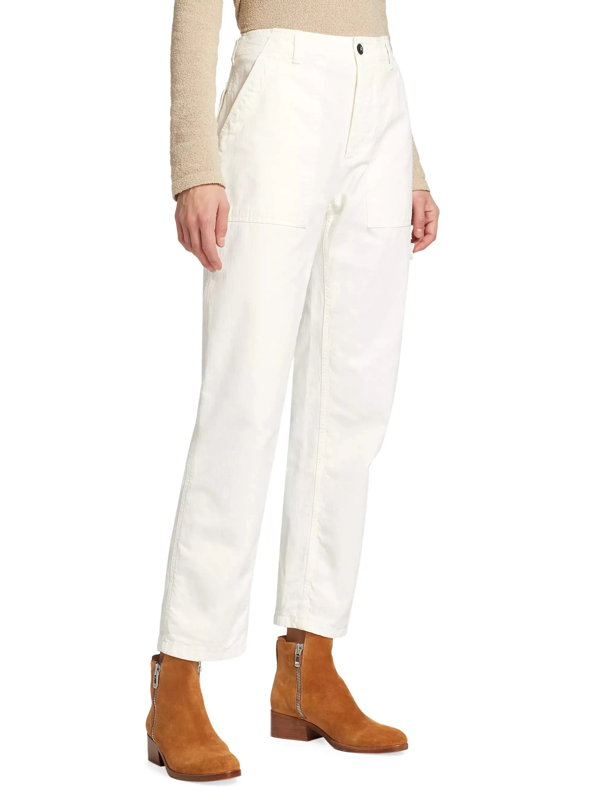 Jerry Fatigue Pants - White