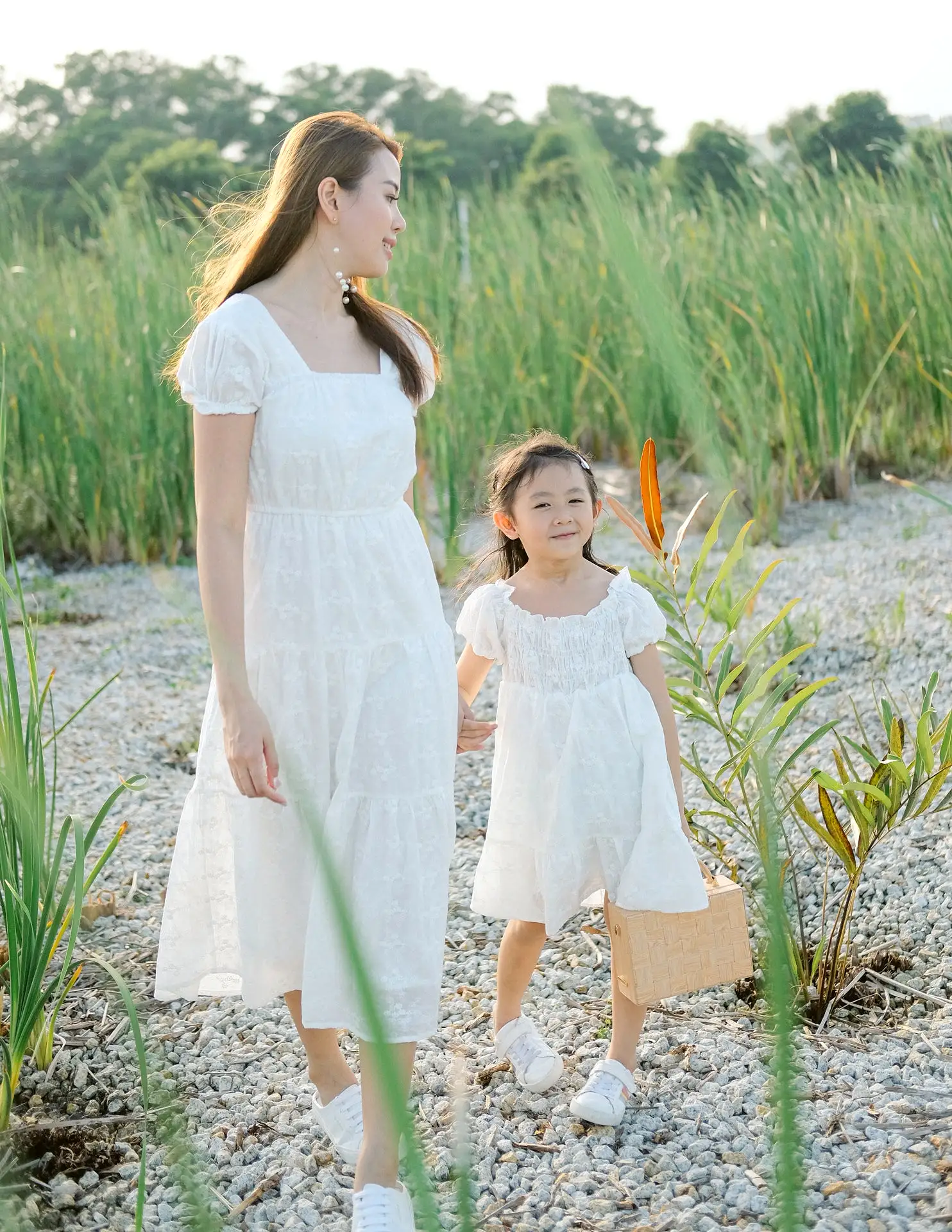 *KIDS* Mikaela Dress in White Embroidery