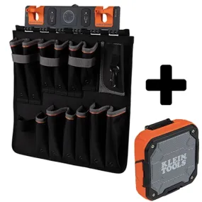 Klein Bucket Work Center S-HOOK STYLE Tool Apron Storage Module & FREE Bluetooth Jobsite Speaker