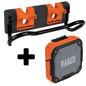 Klein Bucket Work Center S-HOOK STYLE Utility Bar Storage Module & FREE Bluetooth Jobsite Speaker