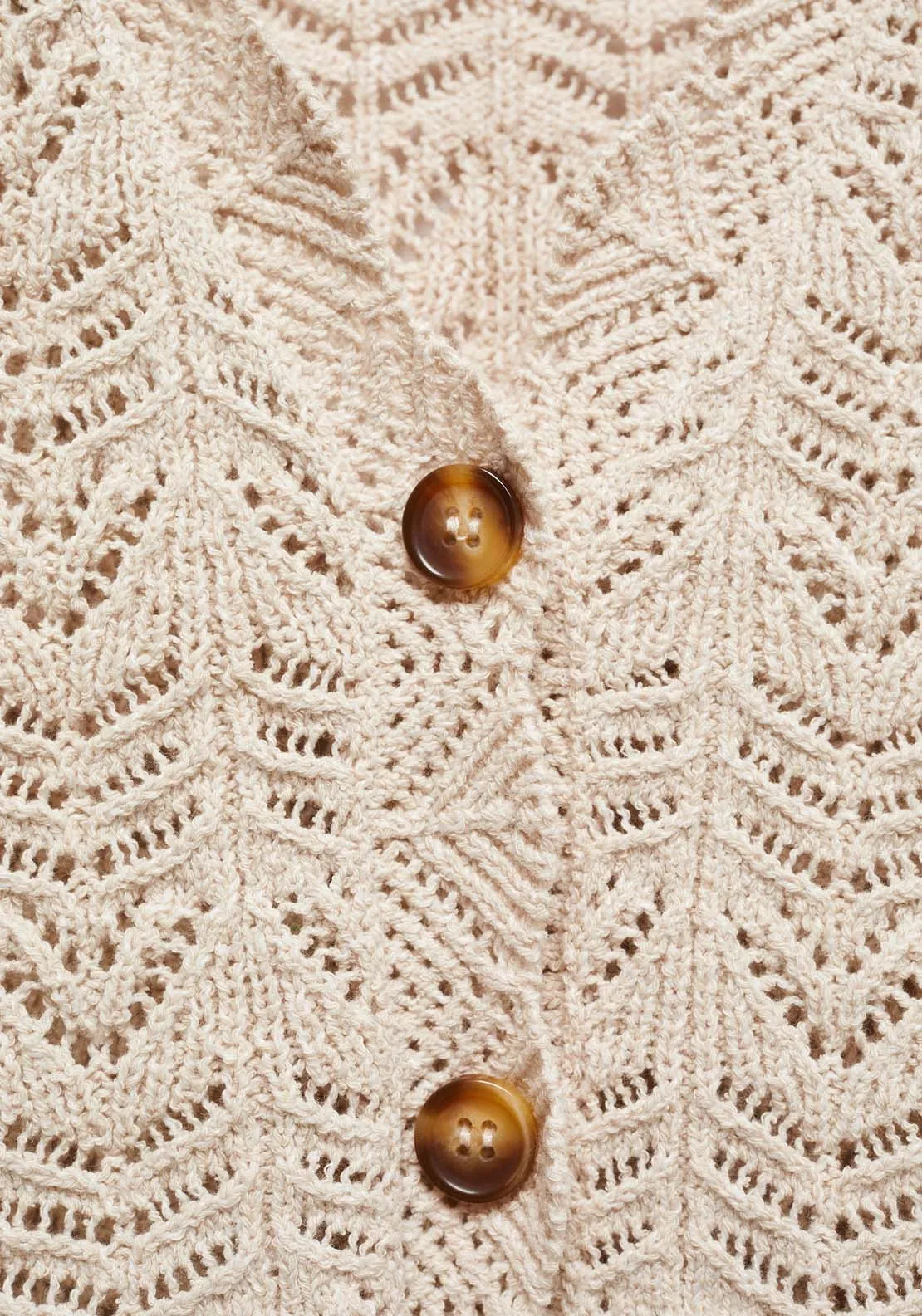 Knitted cardigan with drawstring