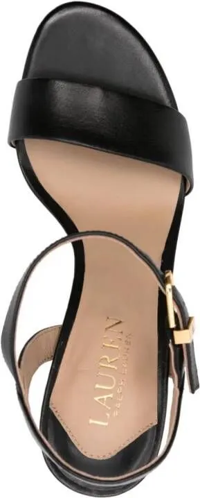 Lauren Ralph Lauren Gwen 100mm leather sandals Black