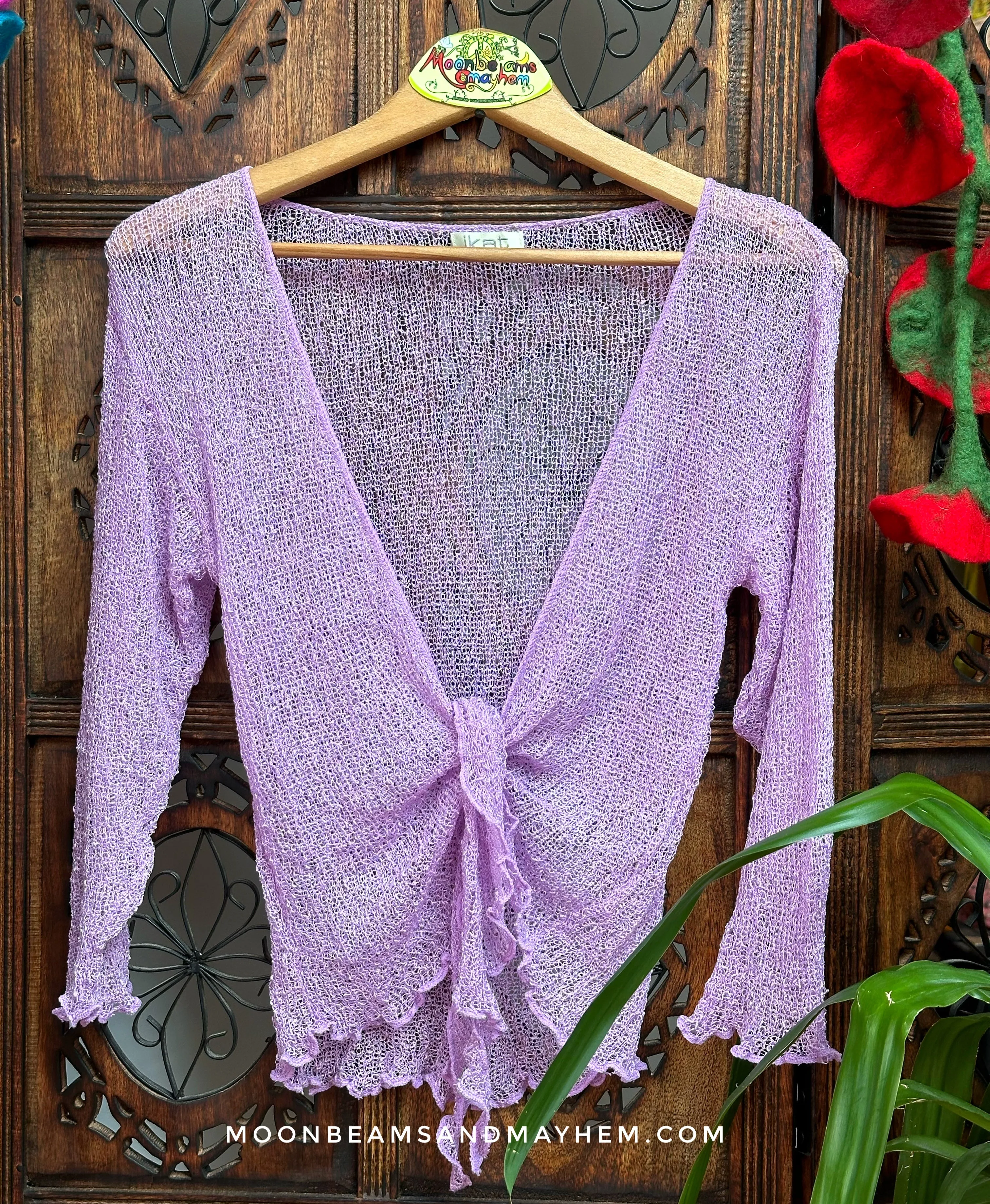 LILAC KNITTED  SHRUG / CARDIGAN