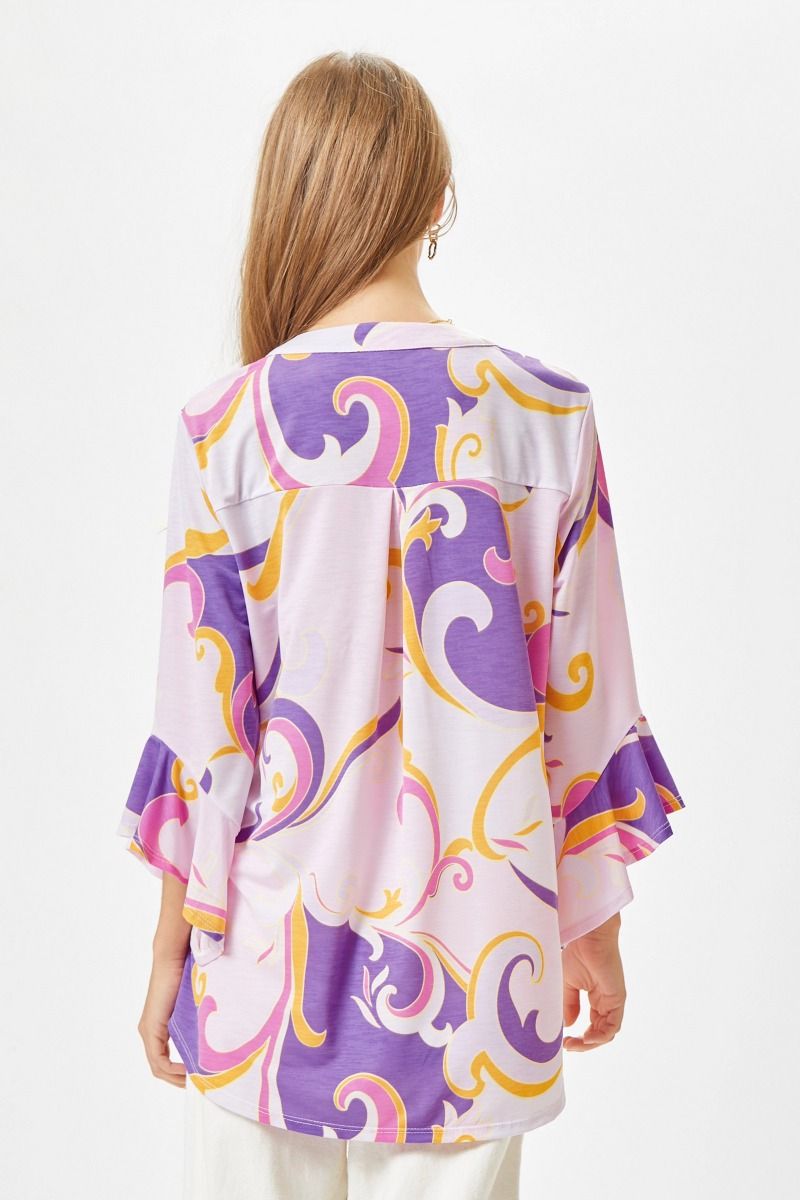 Lilac Medallion Faith Top