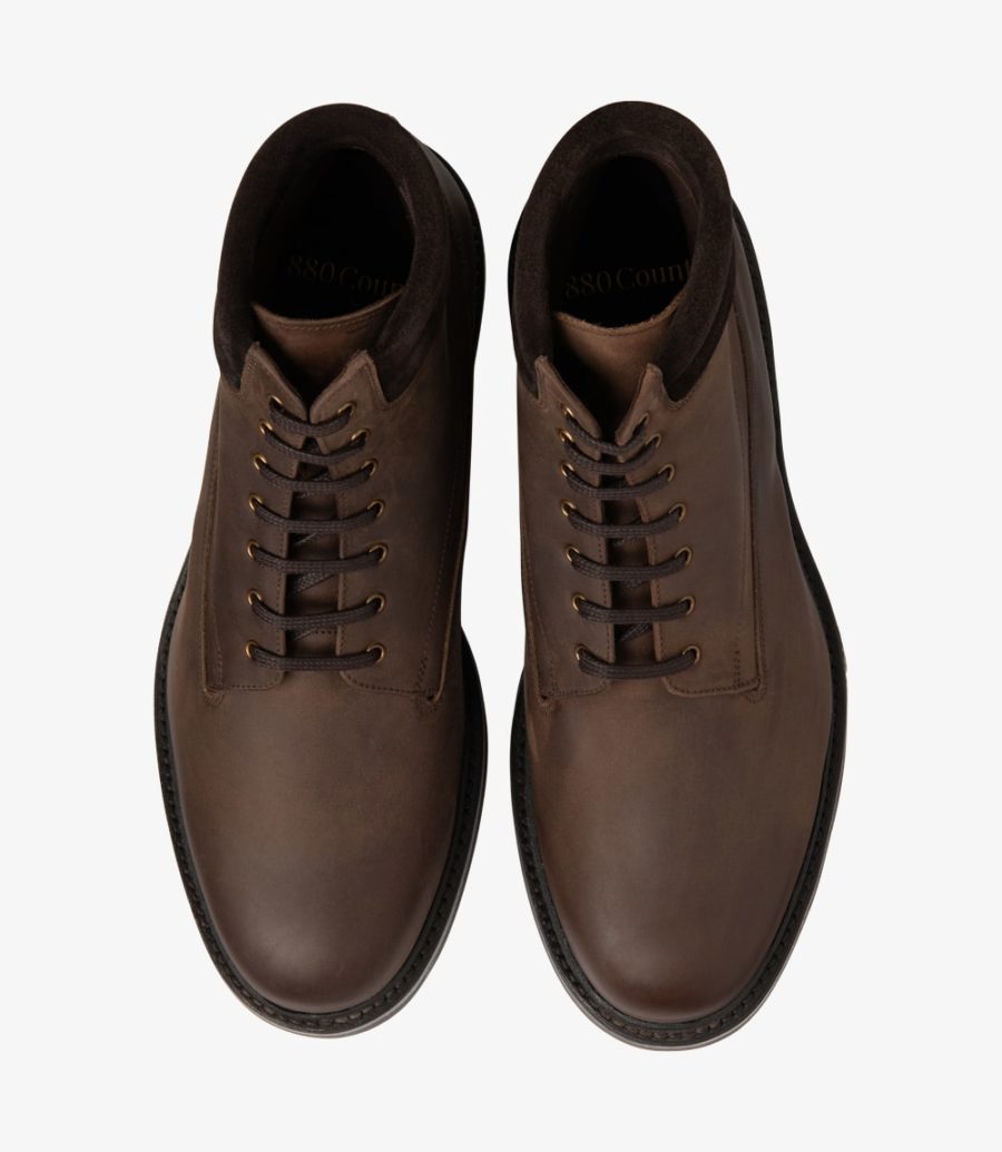 LOAKE - KIRKBY Premium Nubuck Boot - Brown Oiled Nubuck