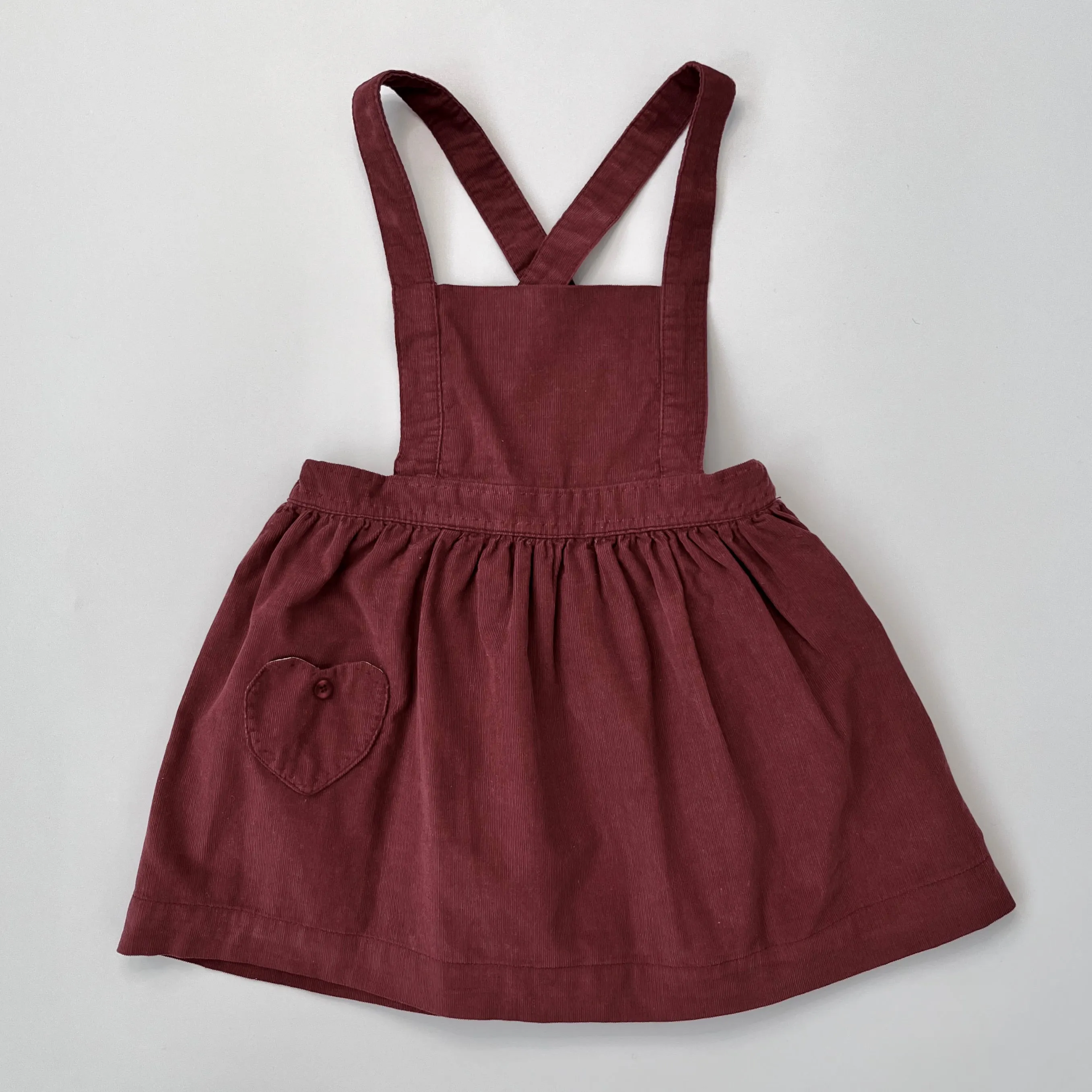 Marie-Chantal Mulberry Cord Pinafore Dress: 24 Months