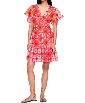 Marie Oliver Carmina Dress In Guava