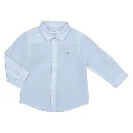 Mayoral Baby Basic Linen Long Sleeve Dress Shirt_117-41