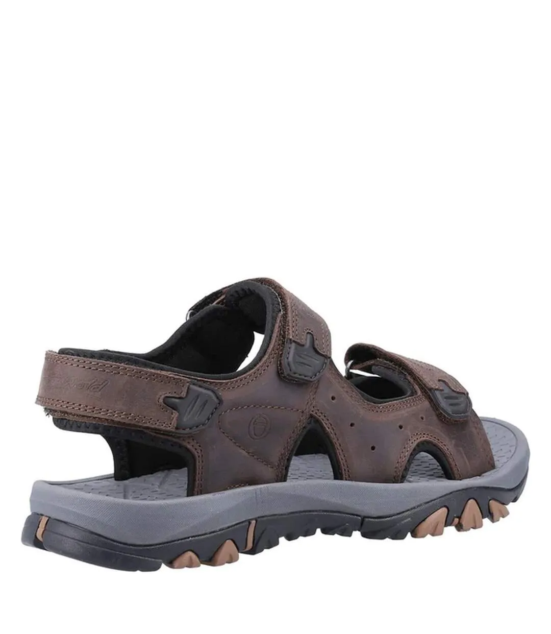 Mens lansdown leather sandals black Cotswold