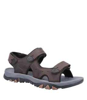 Mens lansdown leather sandals black Cotswold