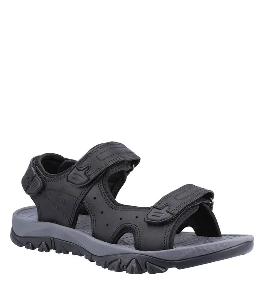 Mens lansdown leather sandals black Cotswold