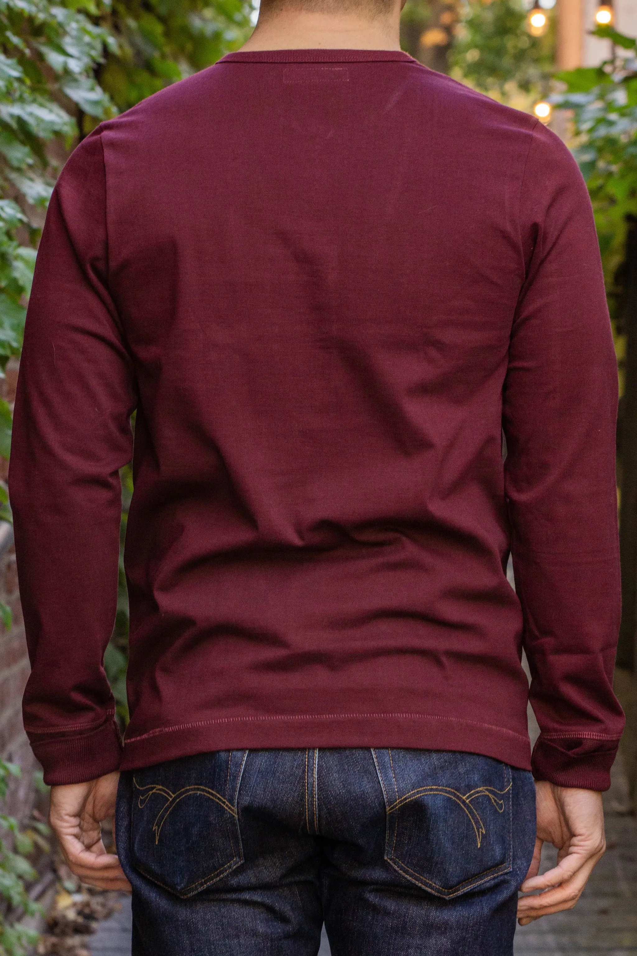 Merz b. Schwanen 206 Henley Long Sleeve - Ruby Red