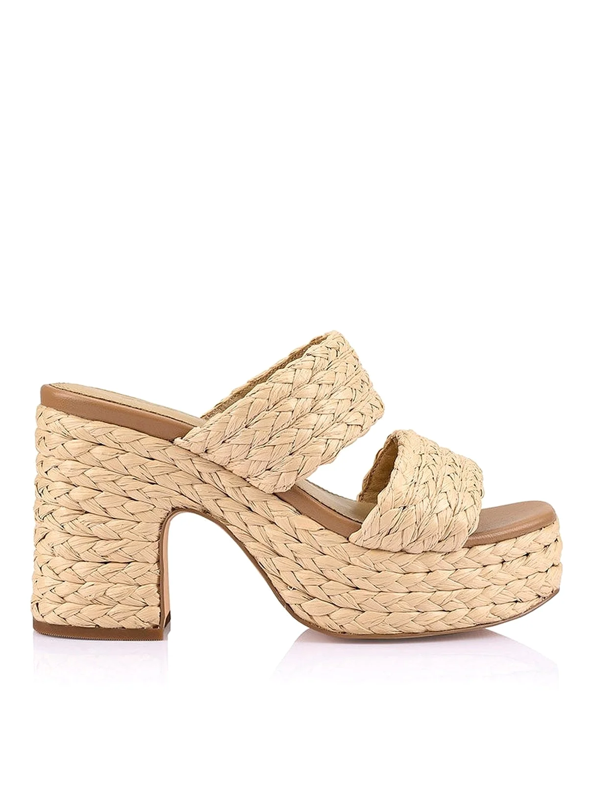 Mingus Platform Mules - Natural Raffia