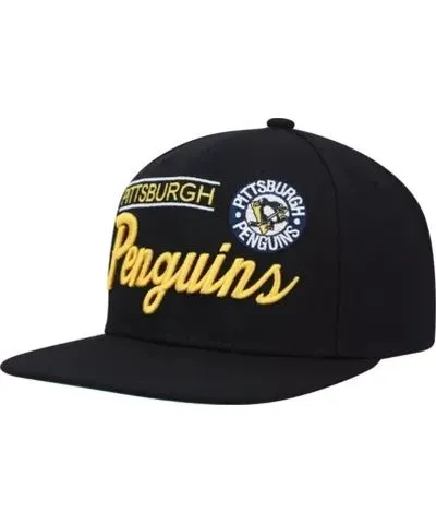 Mitchell & Ness Men's NHL Pittsburgh Penguins Retro Lock Up Snapback Hat