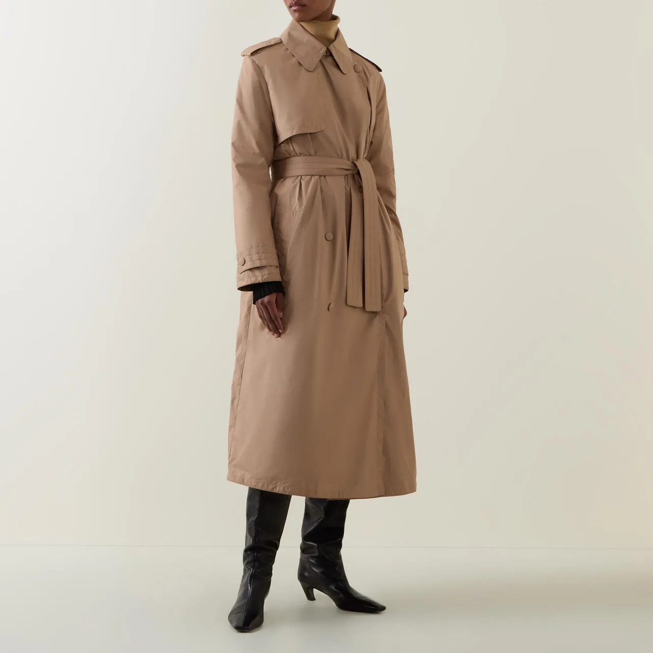 MONCLER Barbentane Trench Coat - Beige