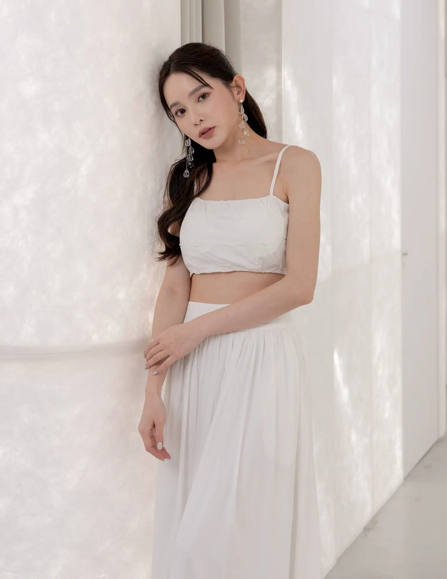 Morie Dress Co-Ord Set in White