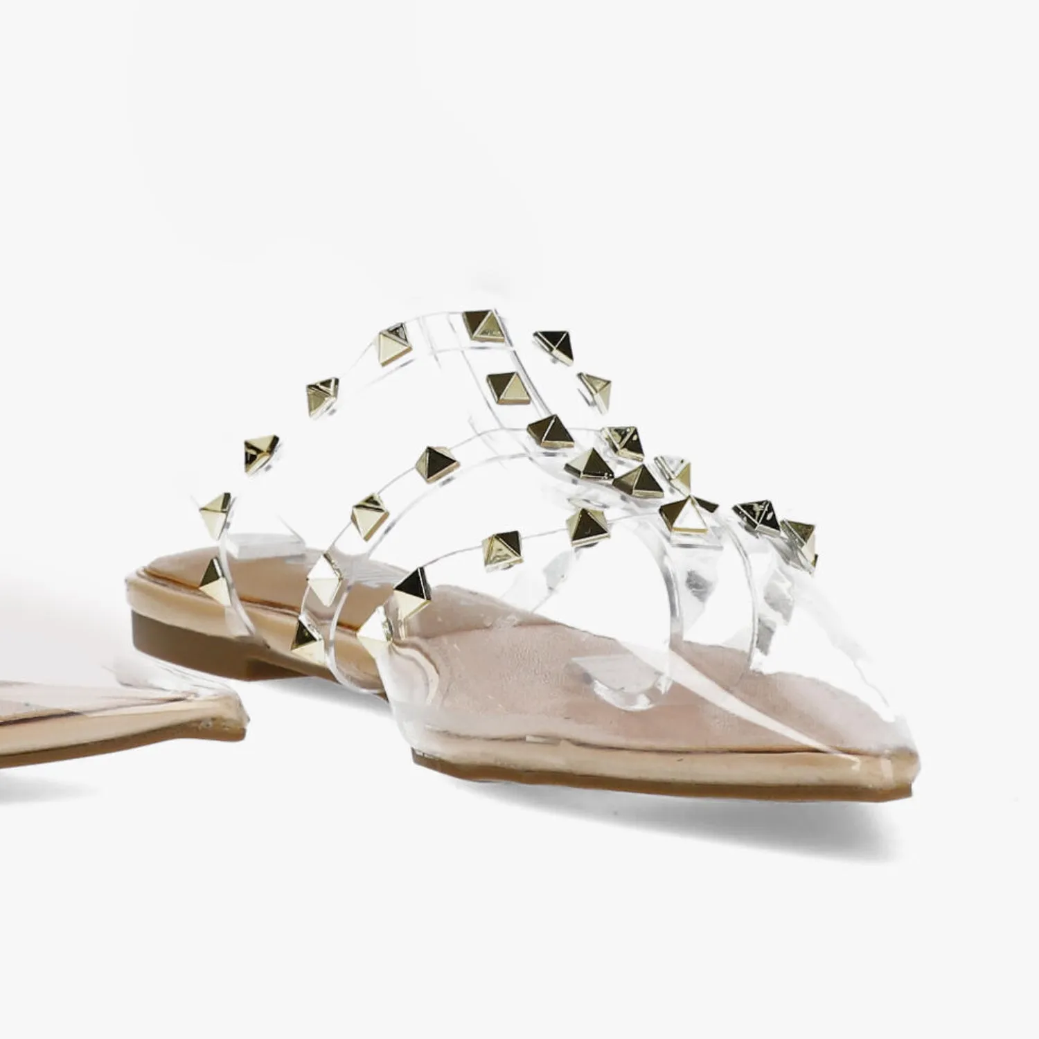 Mules Jane rockstud clear