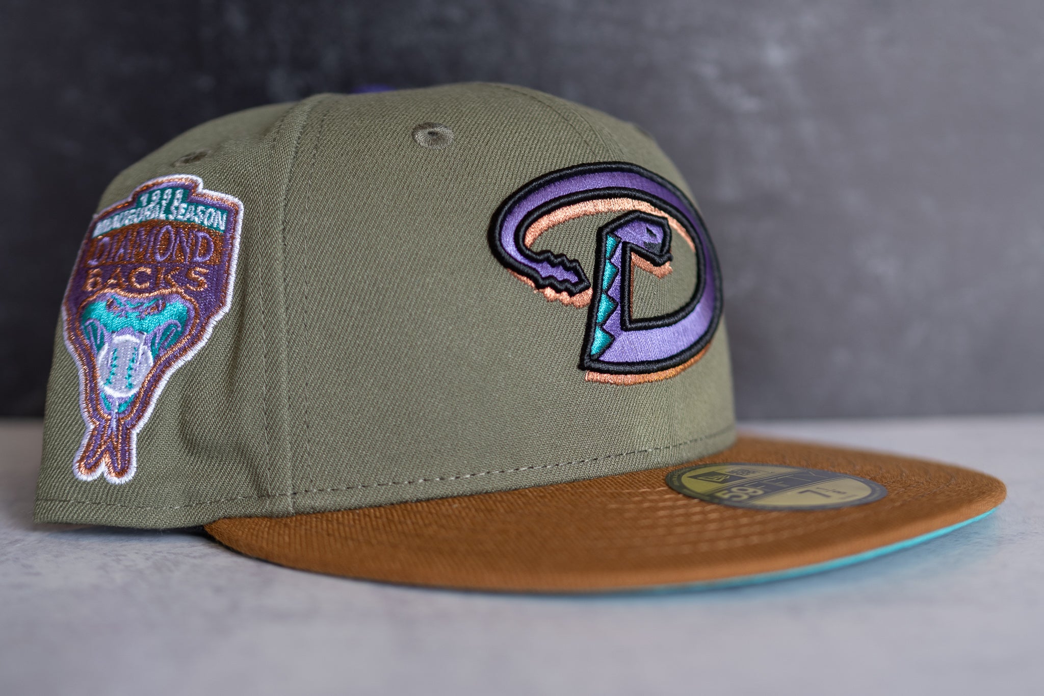 New Era Arizona Diamondbacks 1998 Inaugural Season Teal UV (Olive/Tan)