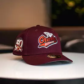 New Era Baltimore Orioles 50th Anniversary Good Grey UV (Burgundy)