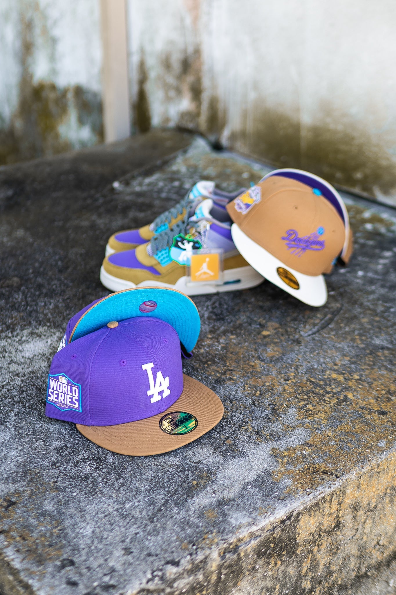 New Era Los Angeles Dodgers 2020 World Series Aqua UV (Purple/Wheat)