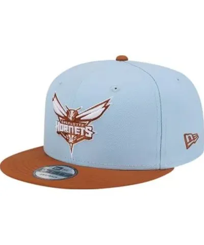 New Era Men's NBA Light Blue/Brown Charlotte Hornets 2-Tone Color Pack 9FIFTY Snapback Hat