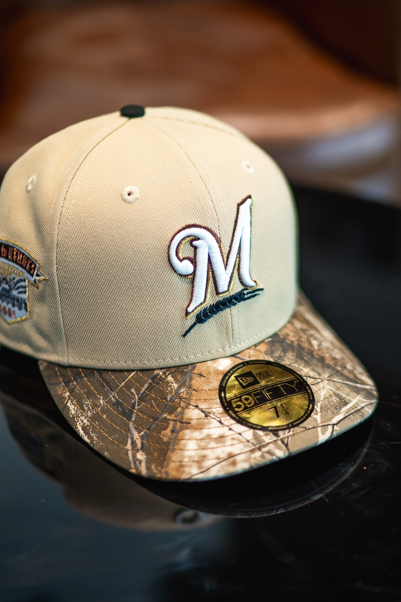 New Era Milwaukee Brewers Home to Heroes Grey UV (Vegas Gold/Real Tree Camo)