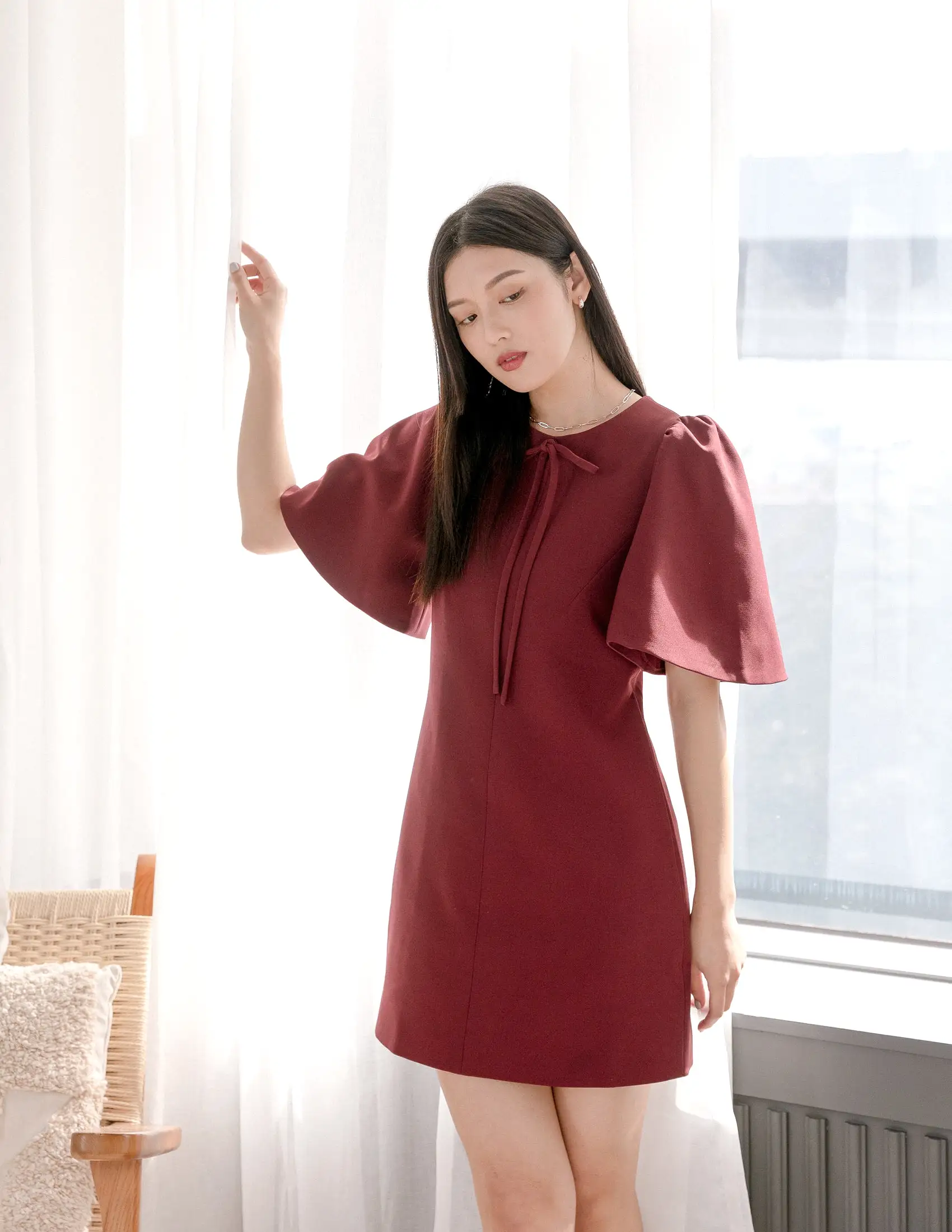 Ning Dress in Burgundy