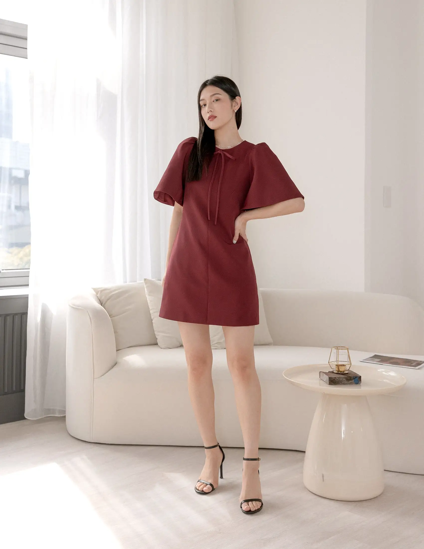 Ning Dress in Burgundy