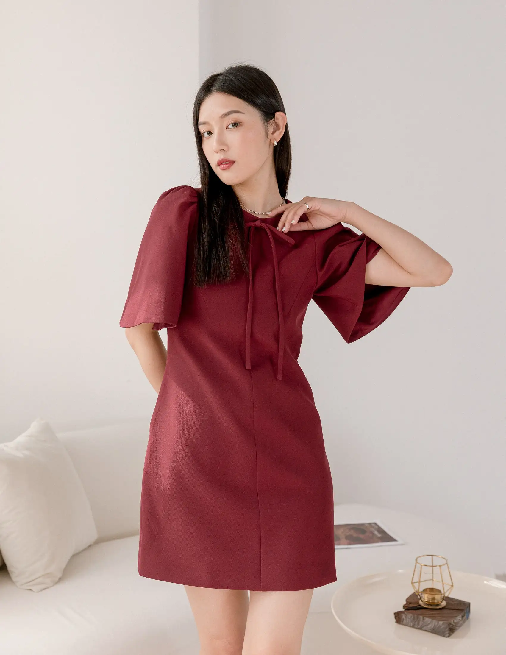 Ning Dress in Burgundy