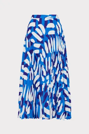 Otha Brushstroke Pleated Skirt