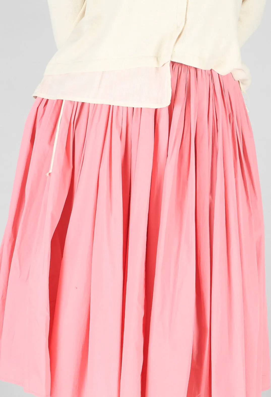 Pleated Midi Skirt in Pink