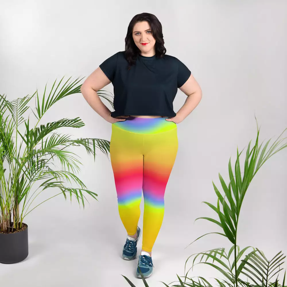 Rainbow Gradient Plus Size Leggings