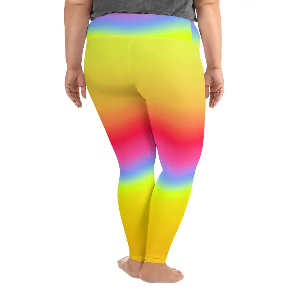 Rainbow Gradient Plus Size Leggings