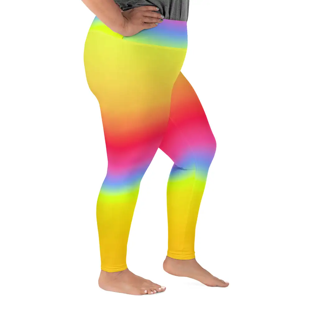 Rainbow Gradient Plus Size Leggings