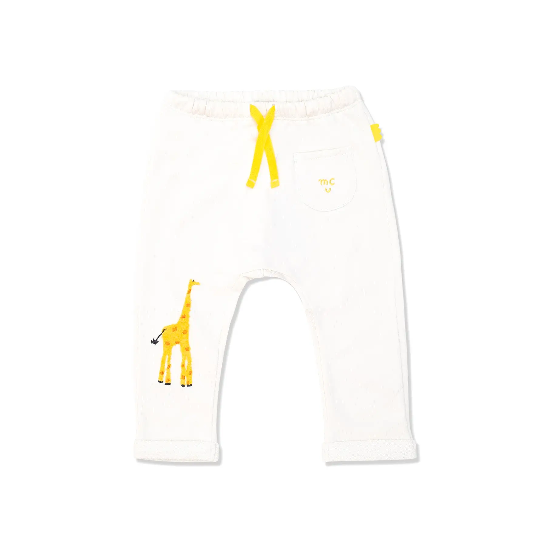 Recycled Cotton Giraffe Baby Pants