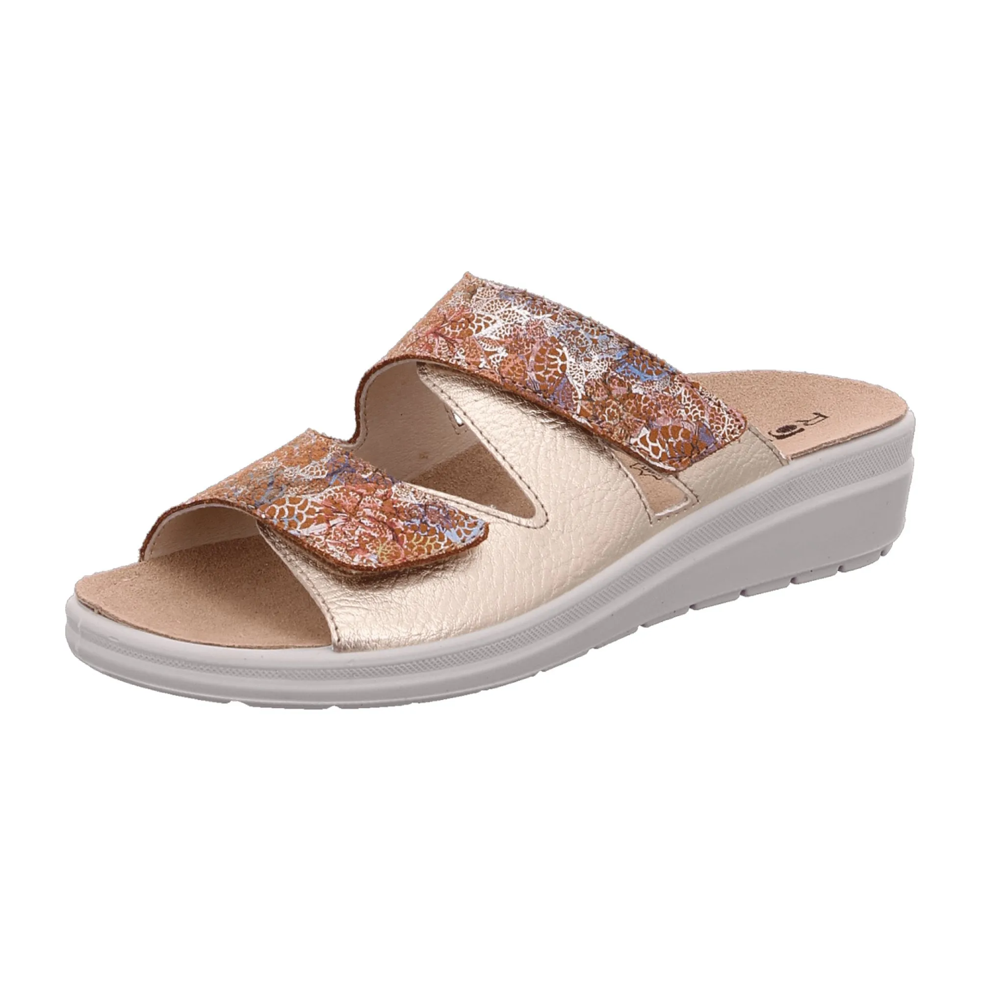 Rohde Comfortable Women's Brown Leather Sandals with Velcro Closure