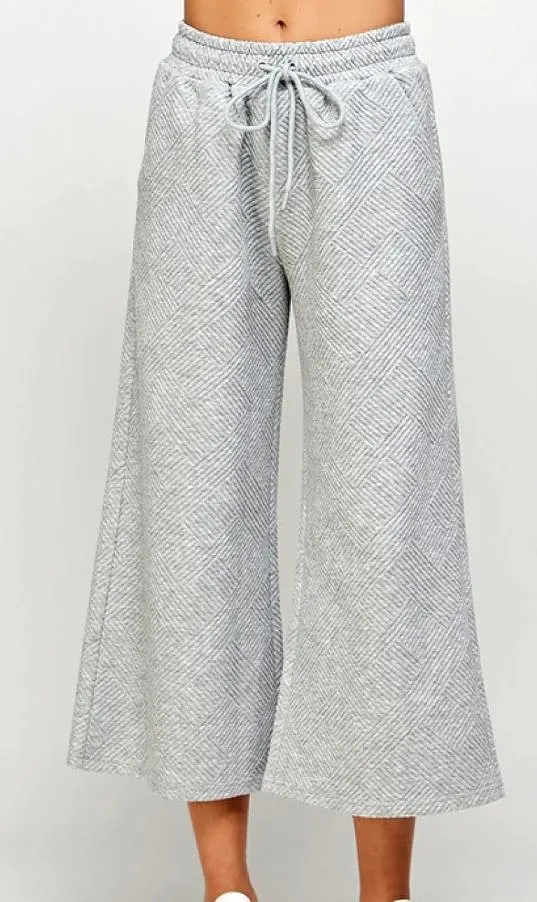 See and Be Seen Textured Wide Leg Pants