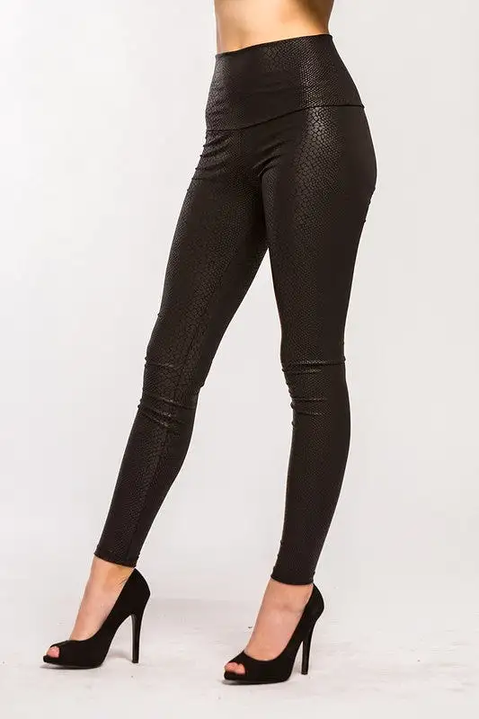 Snake Skin High Waist Leggings