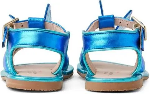 Sophia Webster Mini butterfly-appliqué leather sandals Blue