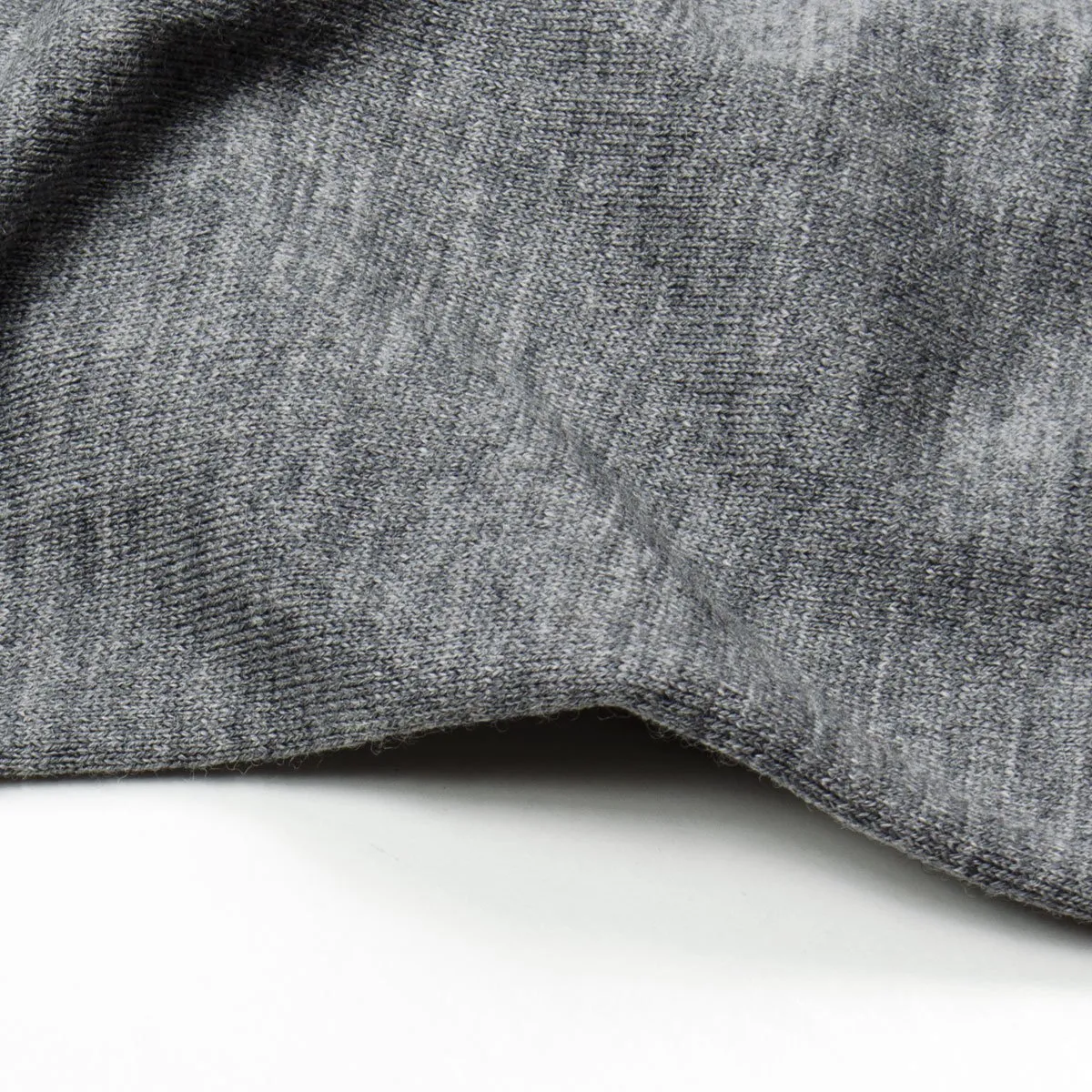 Sunspel - Long Sleeve Merino Polo - Mid Grey Melange