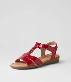 SUPERSOFT Frankie2 Red Patent Leather Sandals